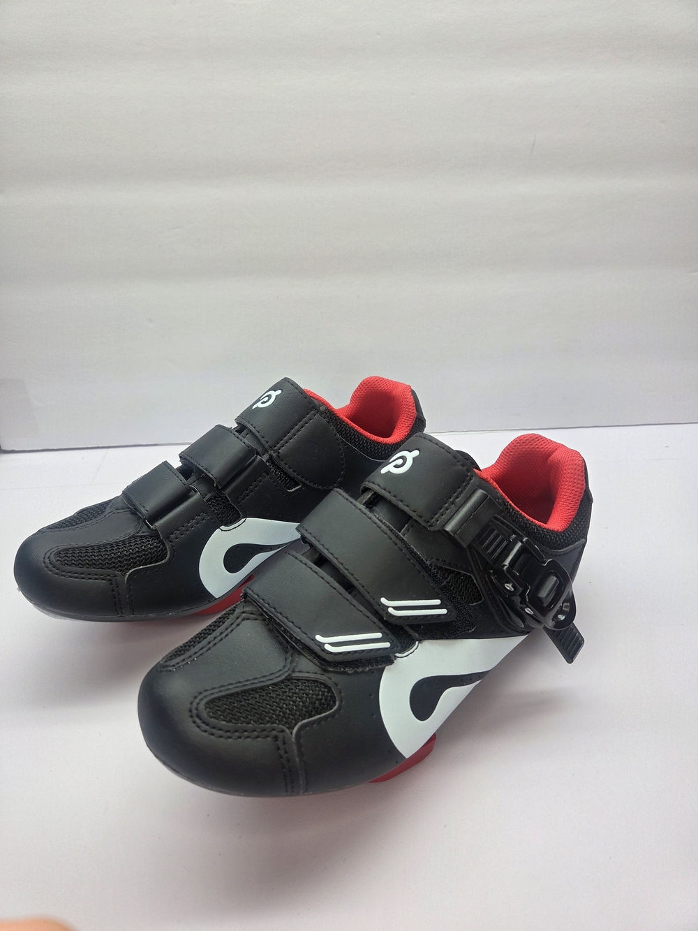 Peloton Cycling Shoes Size 38 (Women's ~7) Black Red Indoor Spin Bike w/ Cleats
